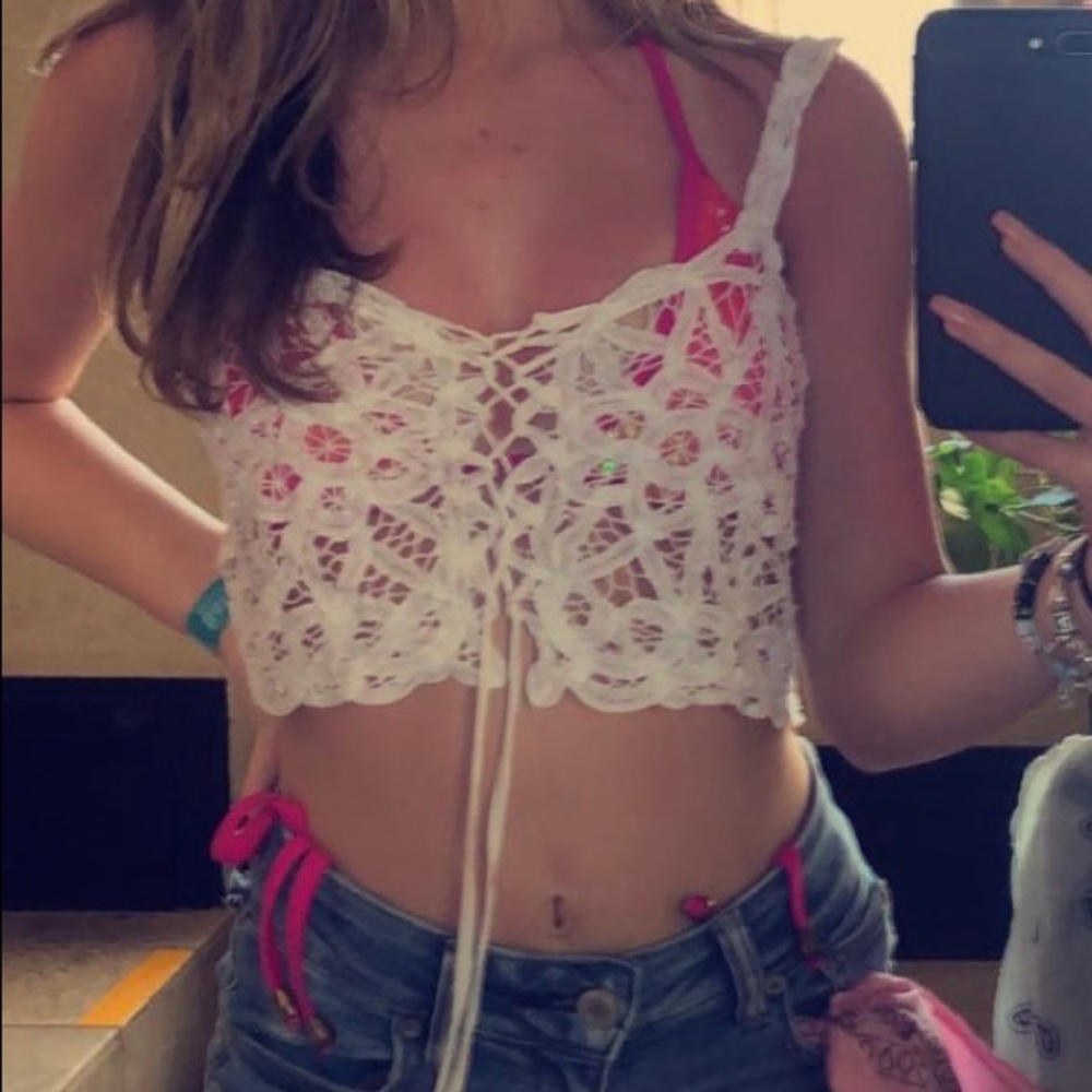 lace coverup top